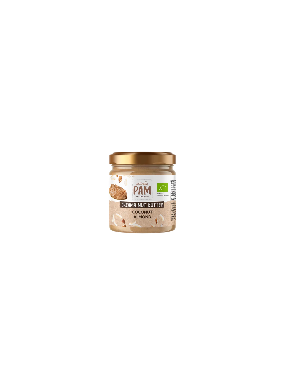 Migdolų ir kokosų kremas Naturally Pam Creamy Nut Butter
