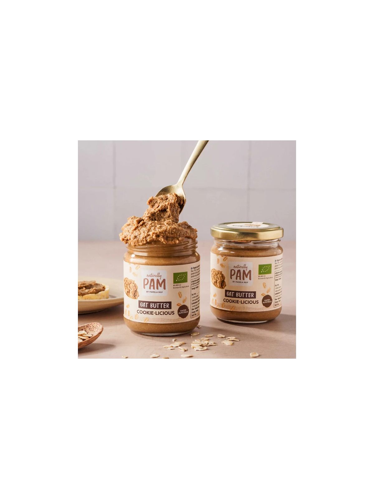Avižų kremas Naturally Pam Oat Butter Cookie-licious
