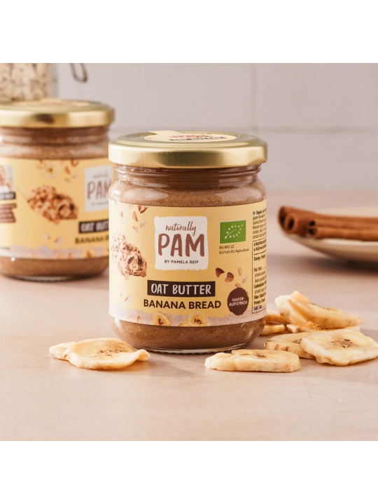 Avižų kremas Naturally Pam Oat Butter Banana Bread