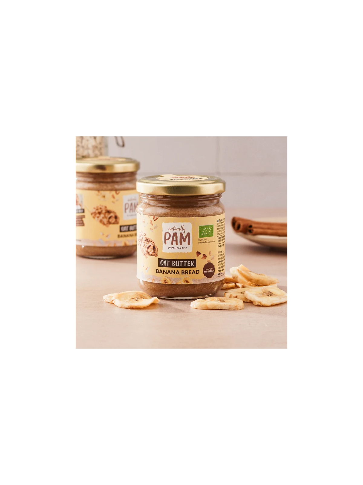 Avižų kremas Naturally Pam Oat Butter Banana Bread