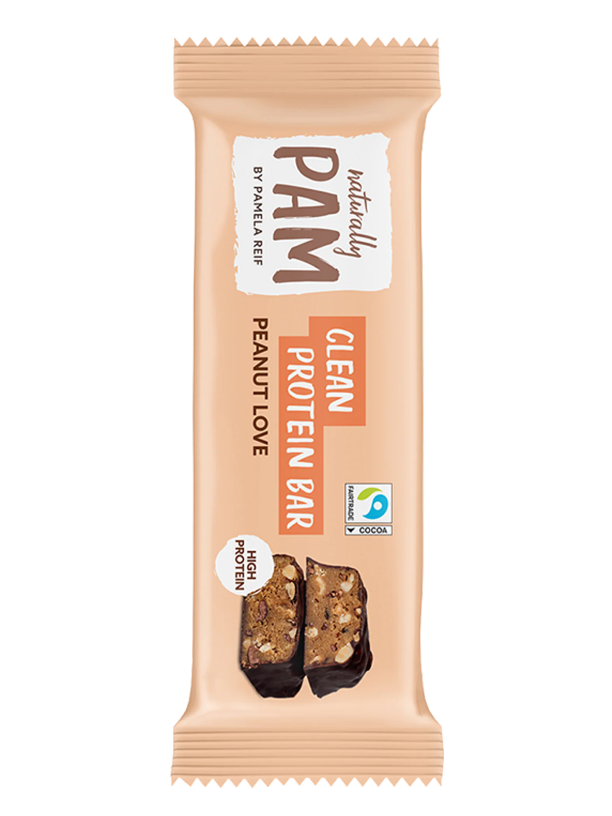 Baltyminis batonėlis su žemės riešutais Naturally Pam Clean Protein Bar