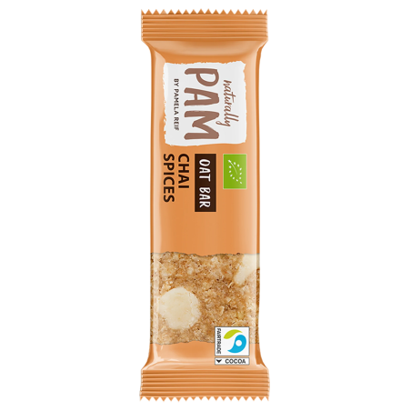Avižų batonėlis su chai prieskoniais Naturally Pam Oat Bar
