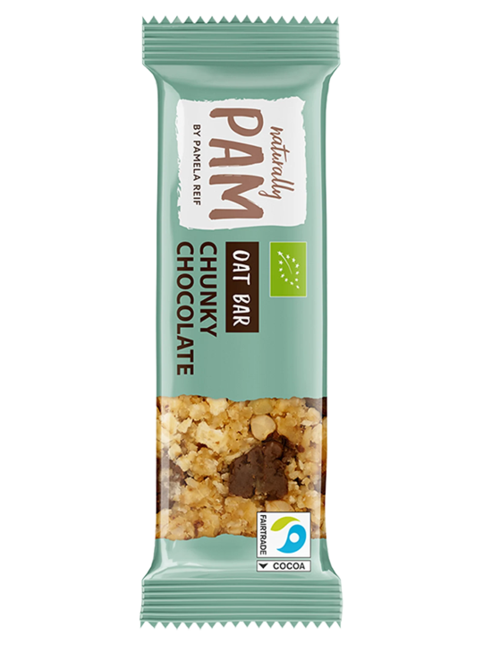 Avižų batonėlis su šokolado gabalėliais Naturally Pam Oat Bar