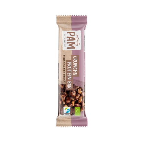 Traškus šokoladinis baltyminis batonėlis Naturally Pam Crunchy Protein Bar