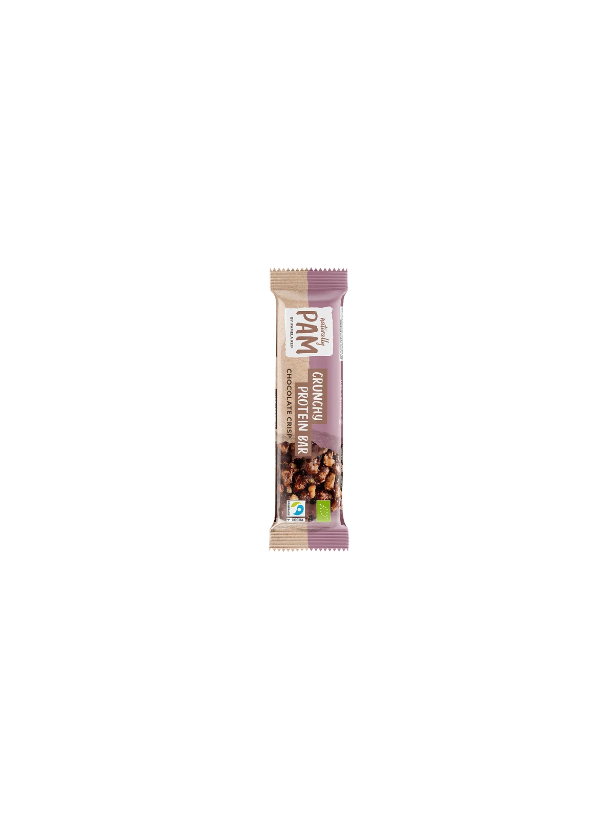 Traškus šokoladinis baltyminis batonėlis Naturally Pam Crunchy Protein Bar
